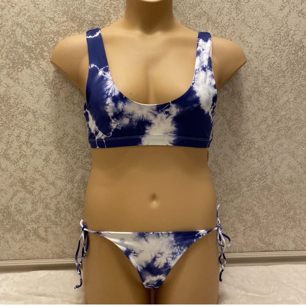 Dippin' Daisy's Tie-Dye Blue and White Bikini